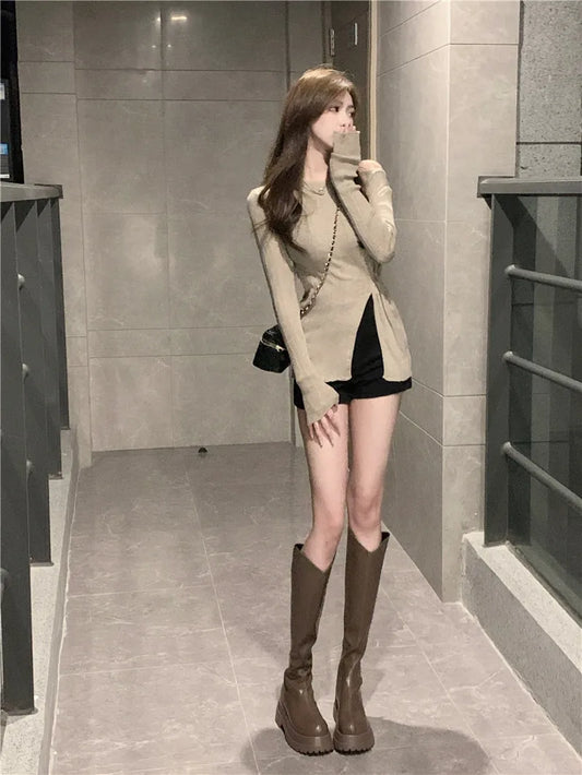 One-Shoulder Knit Sweater（Pure Edition）